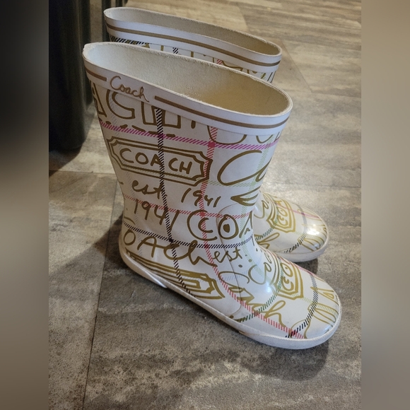 Coach Ursula rainboots size 8B - Picture 1 of 8